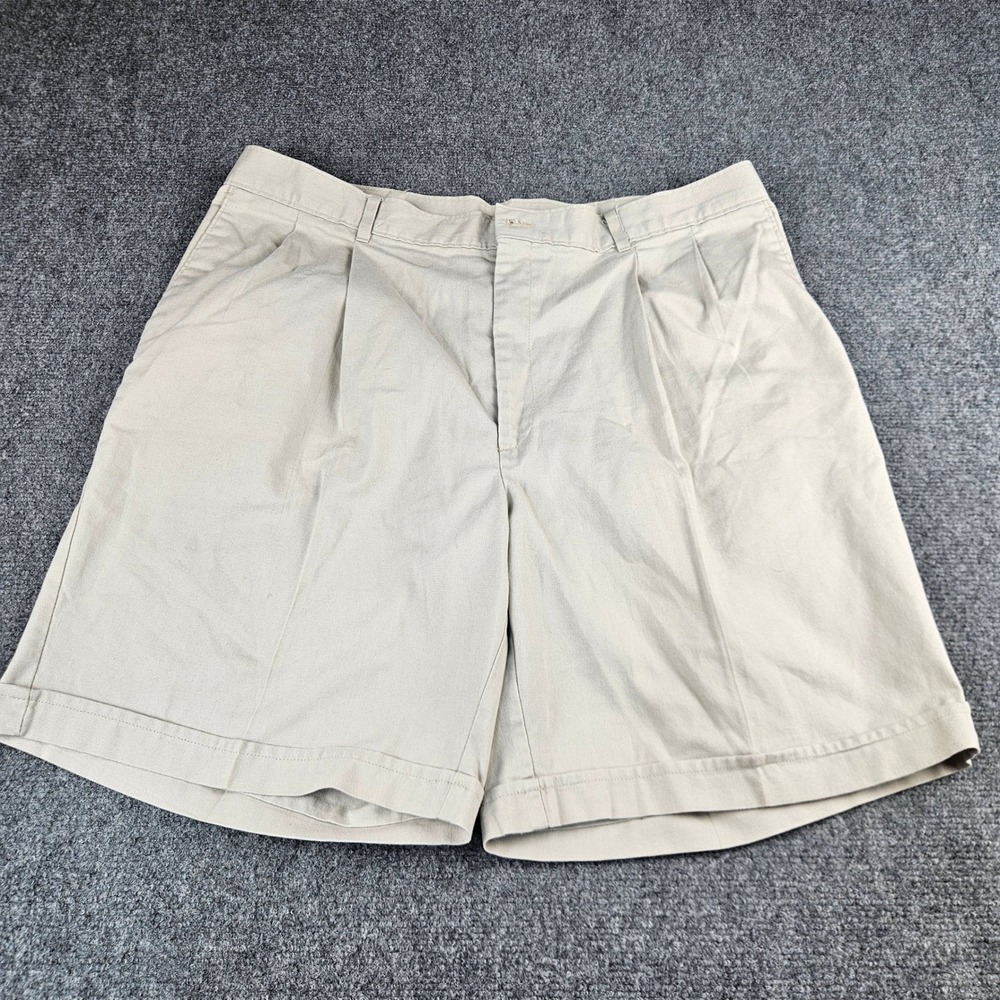 Reed St James Loafers Mens Pleated Chino Shorts Khaki Tan‎ Size 38 Made in USA